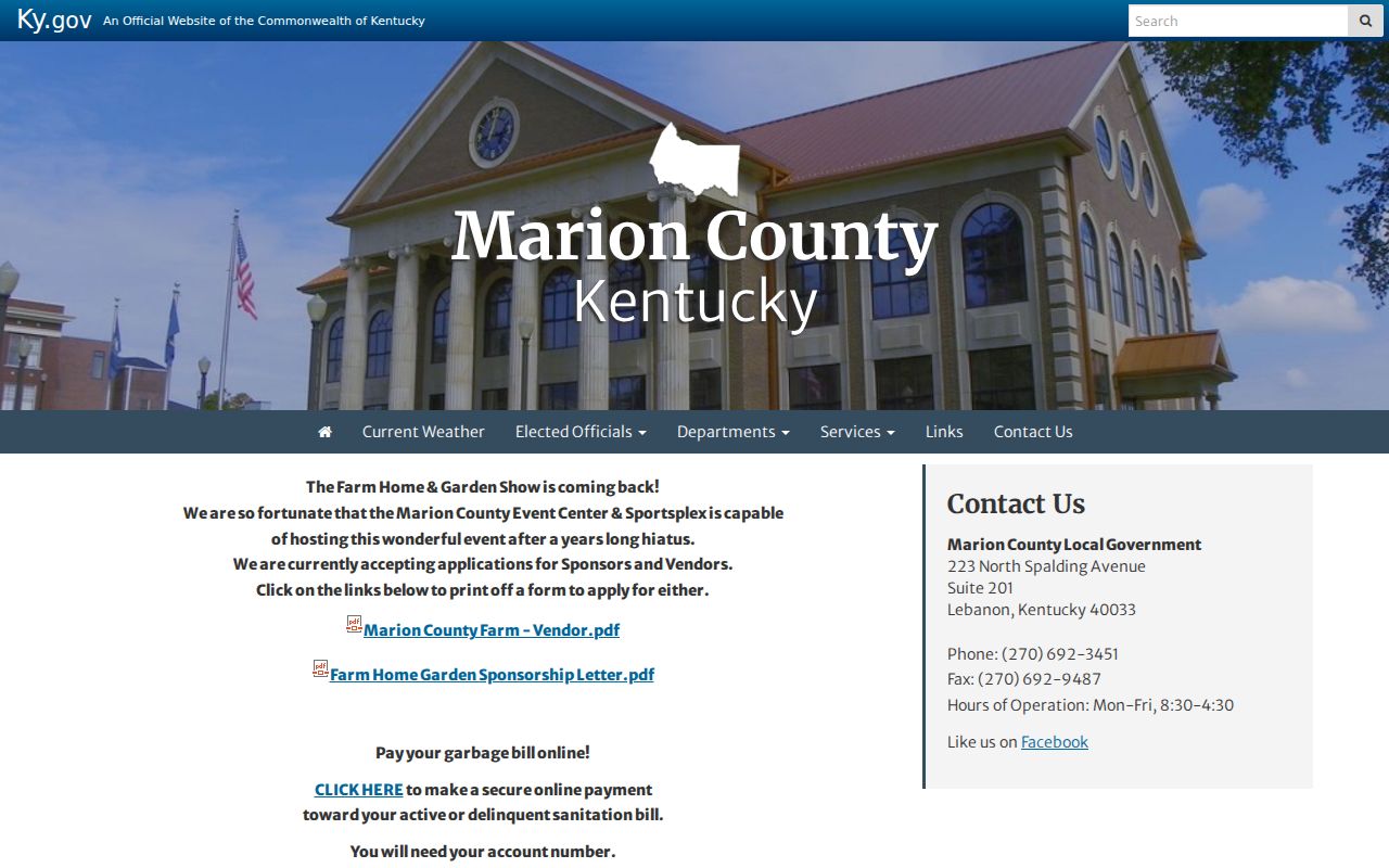 Marion County criminal history government directory