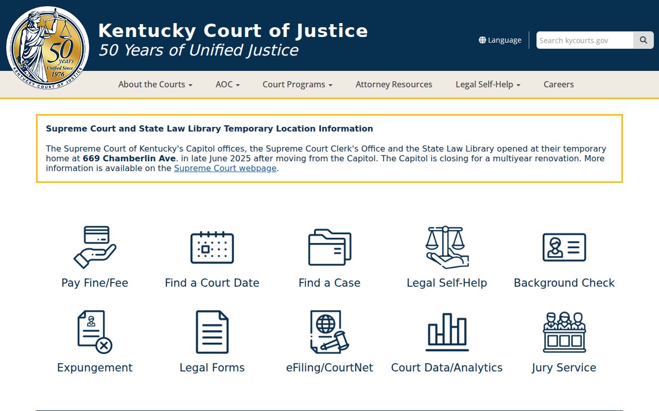Marion County criminal court record services from Kentucky courts